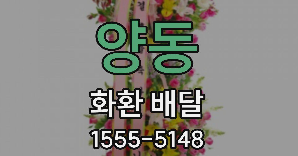양동 화환 배달