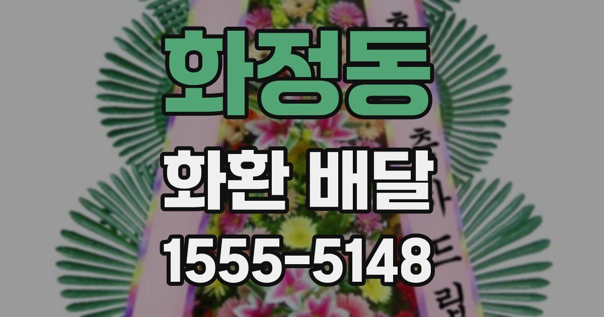 화정동 화환 배달