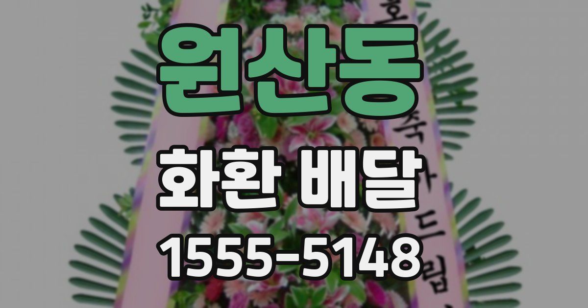 원산동 화환 배달