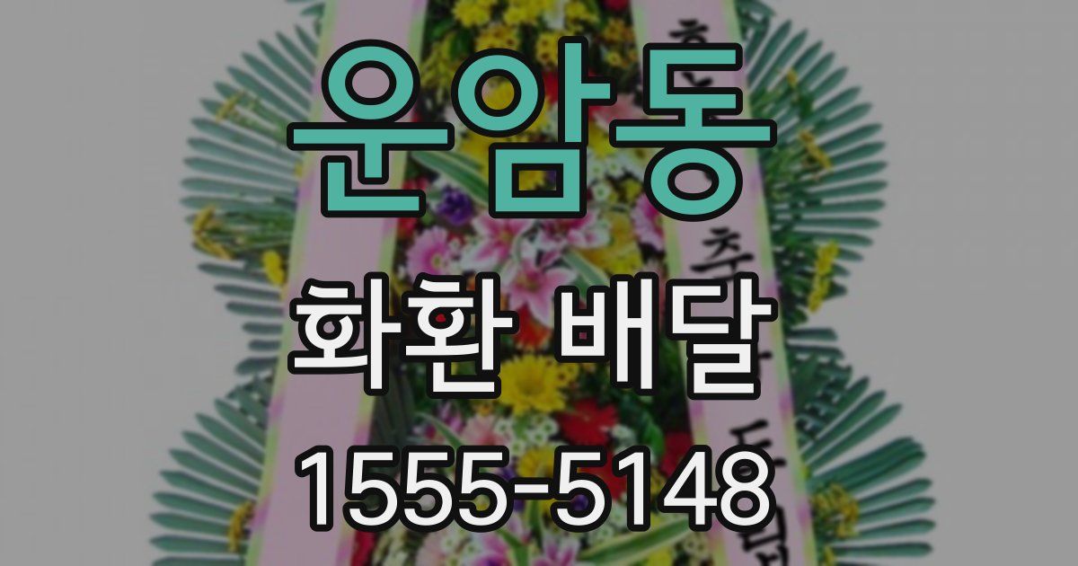 운암동 화환 배달