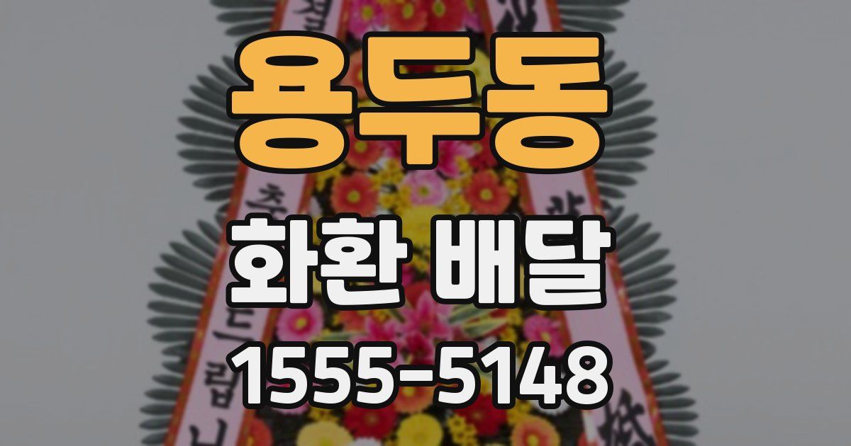 용두동 화환 배달