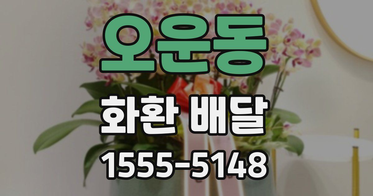 오운동 화환 배달