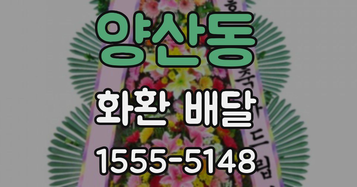 양산동 화환 배달