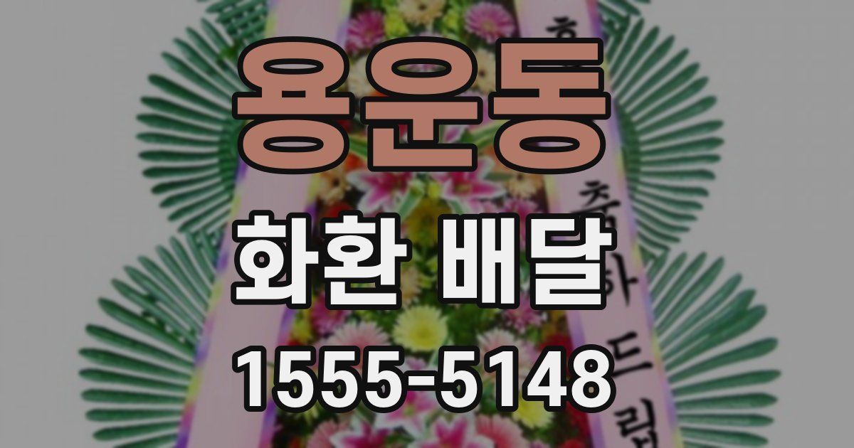 용운동 화환 배달