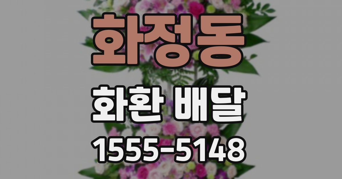화정동 화환 배달