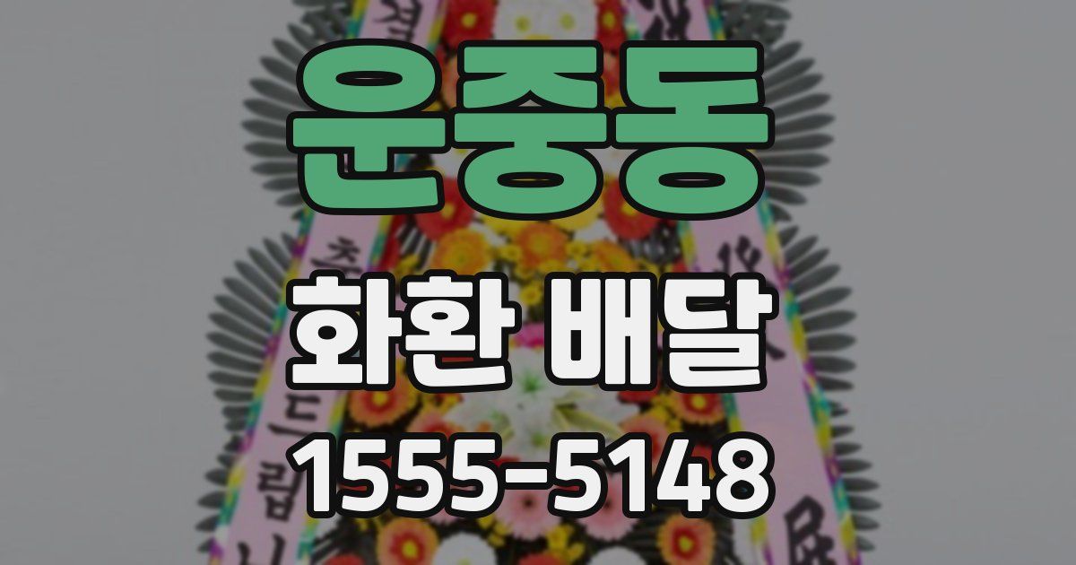 운중동 화환 배달