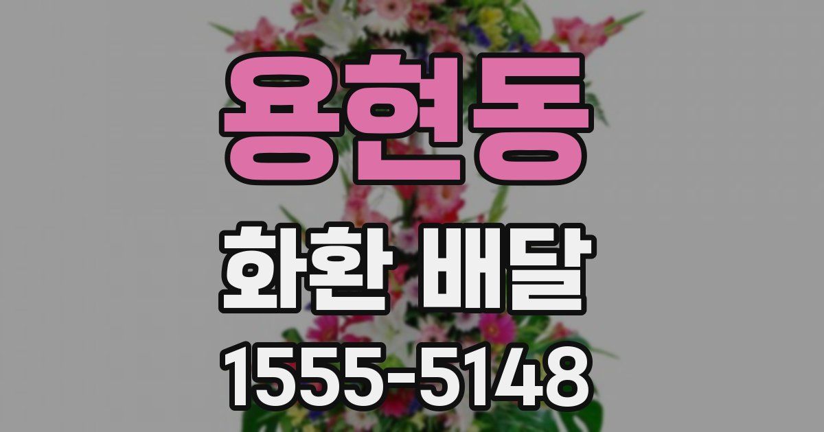용현동 화환 배달