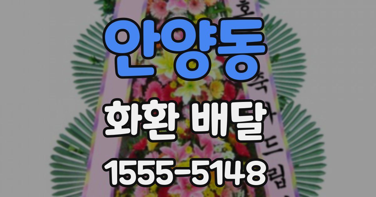 안양동 화환 배달