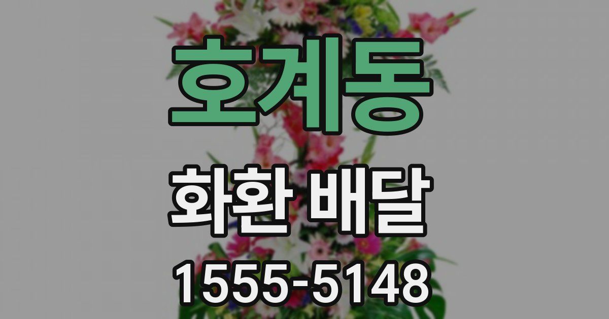 호계동 화환 배달