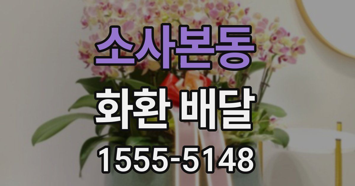 소사본동 화환 배달