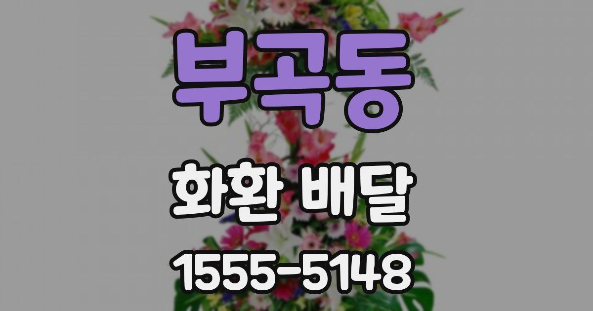 부곡동 화환 배달
