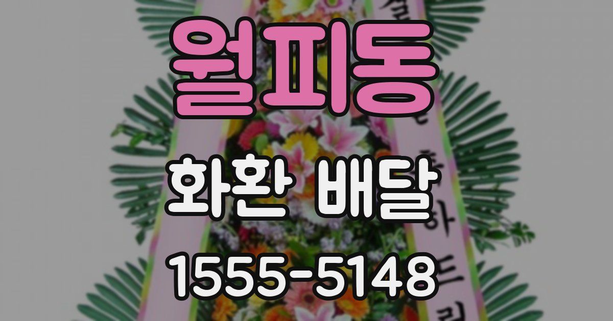 월피동 화환 배달