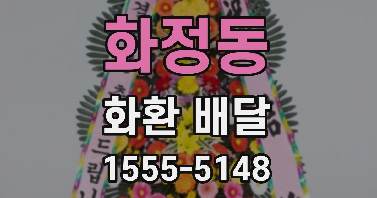 화정동 화환 배달