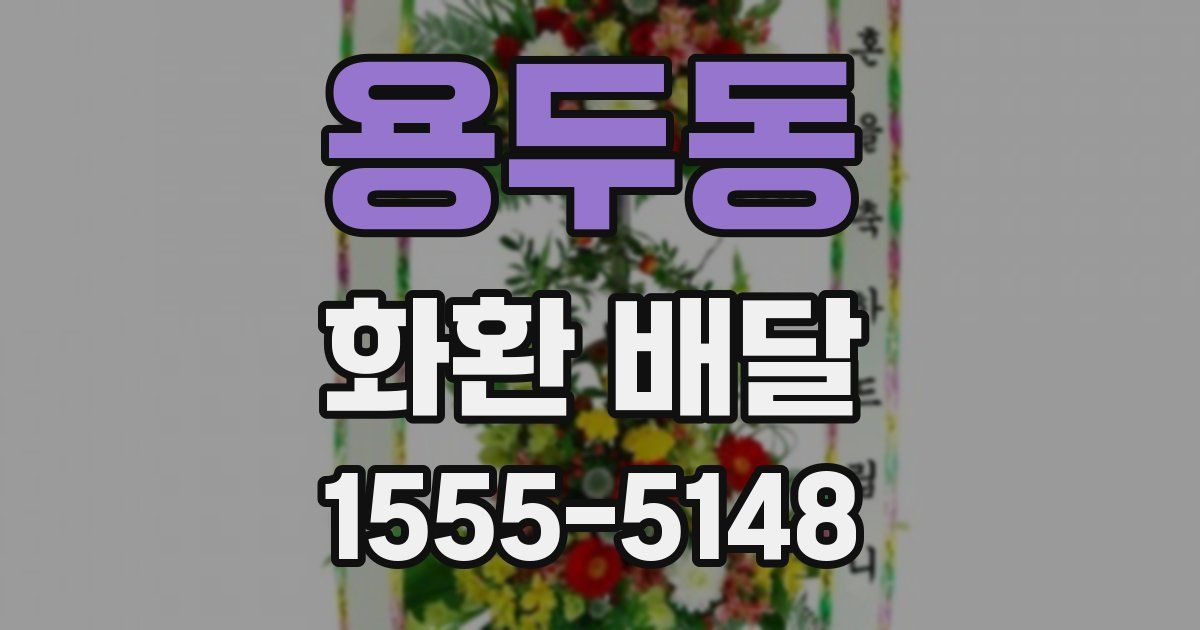 용두동 화환 배달