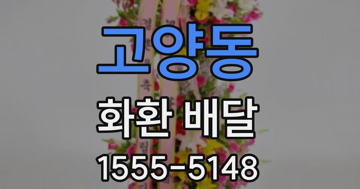 고양동 화환 배달
