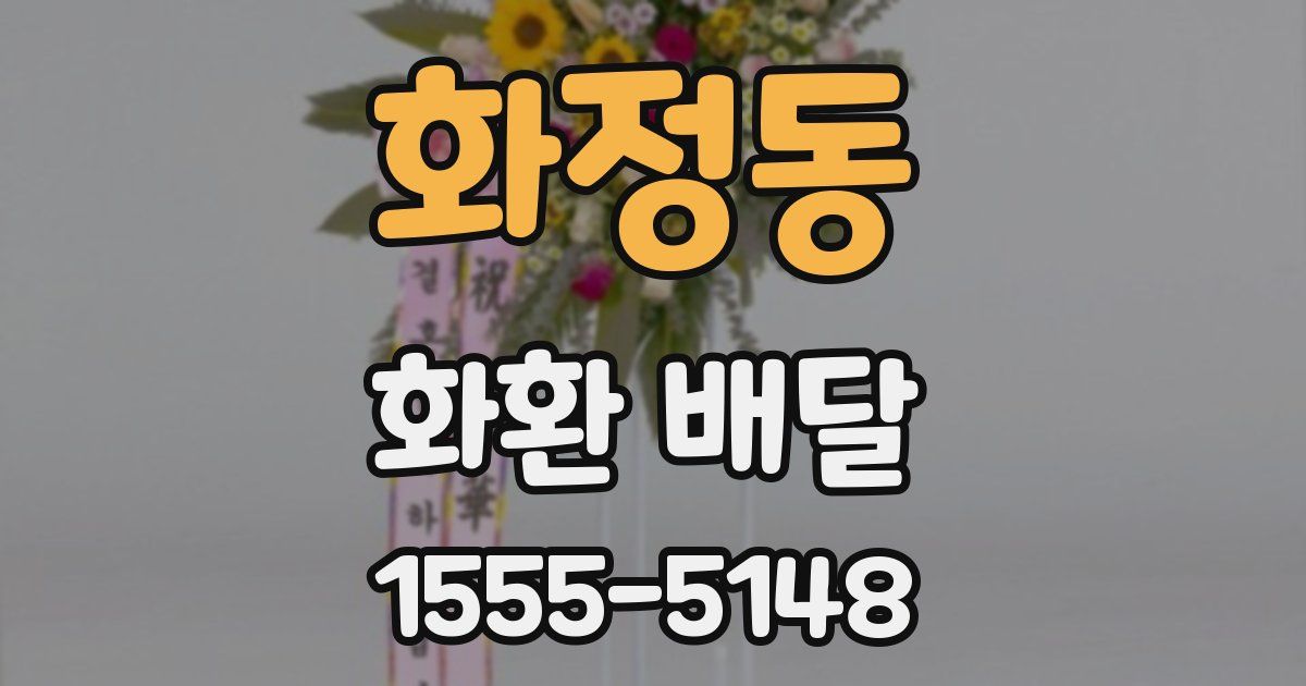 화정동 화환 배달