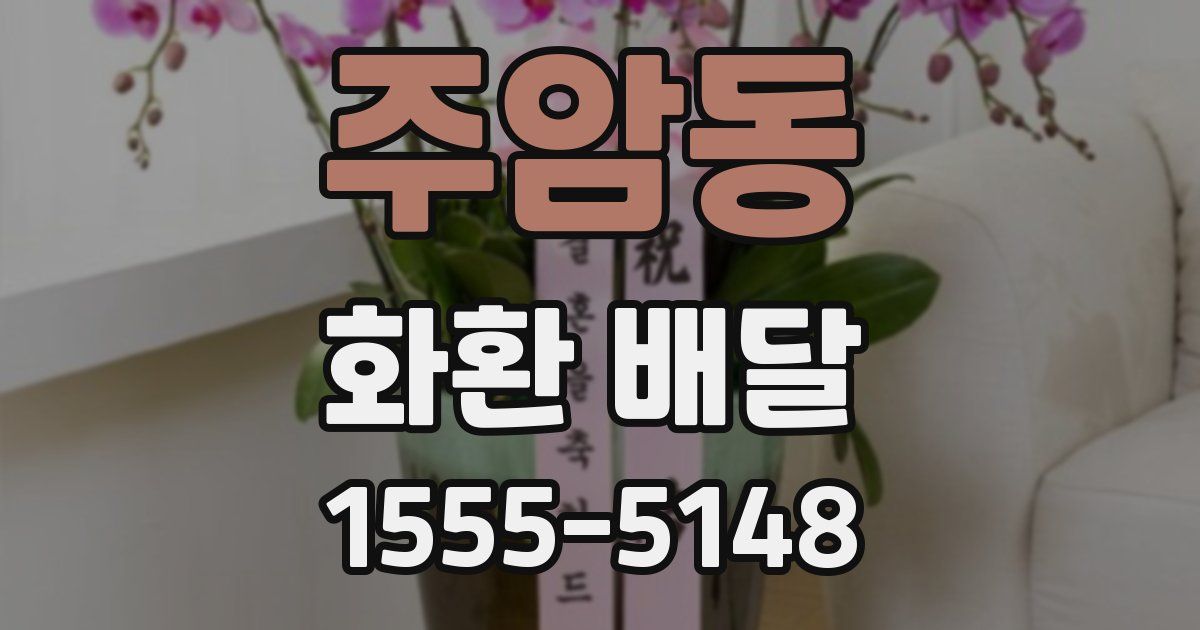 주암동 화환 배달