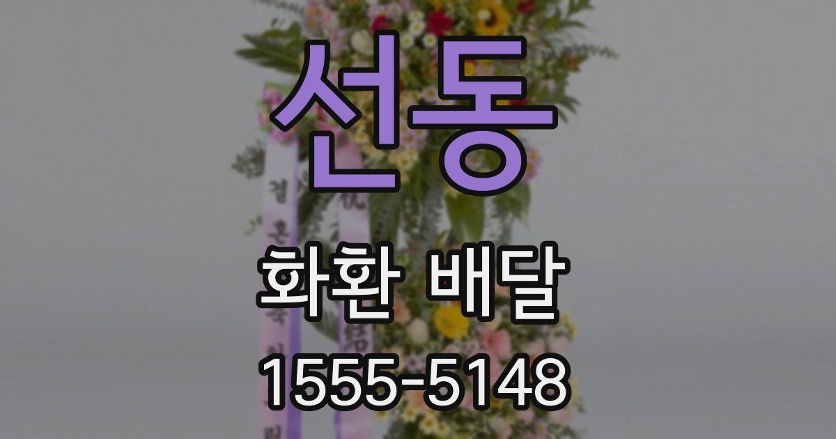 선동 화환 배달