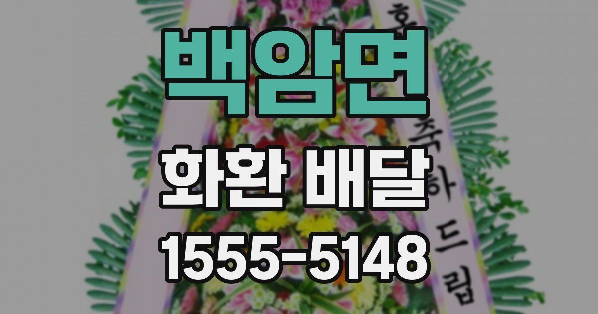 백암면 화환 배달