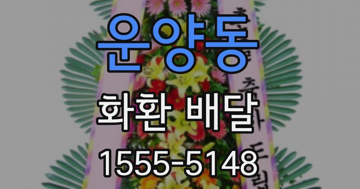 운양동 화환 배달
