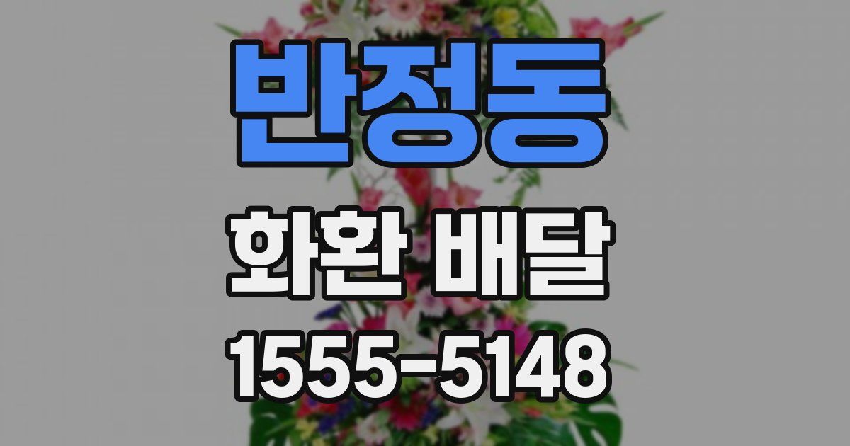 반정동 화환 배달