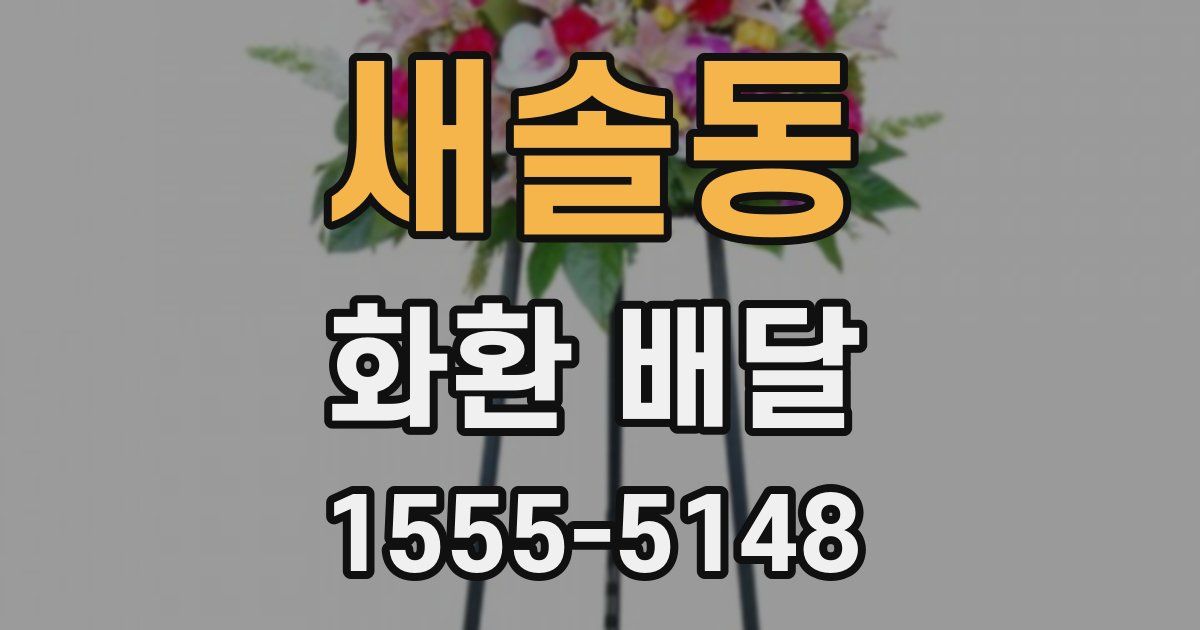 새솔동 화환 배달