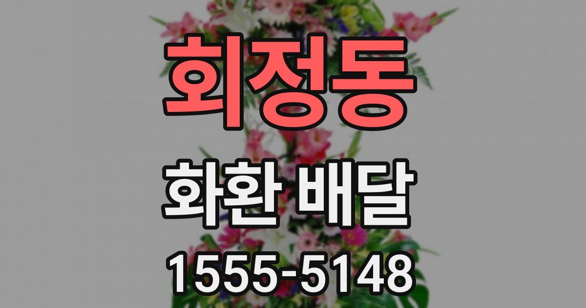 회정동 화환 배달