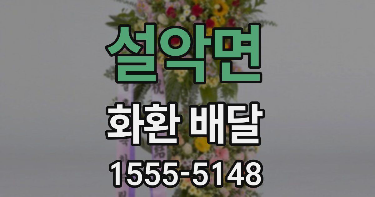설악면 화환 배달