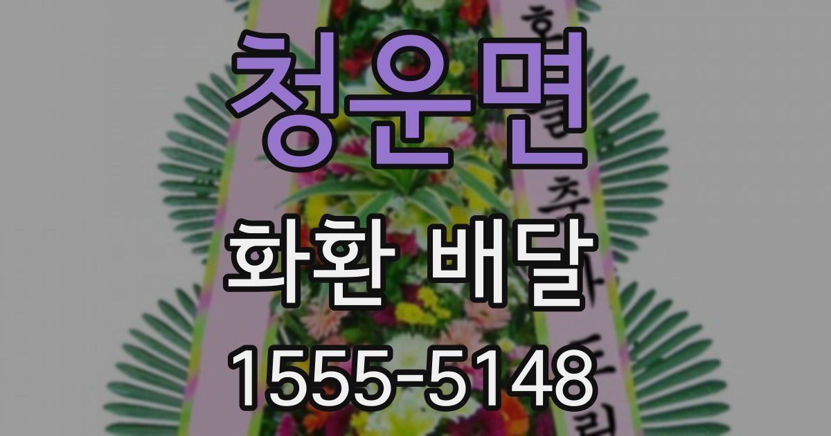 청운면 화환 배달