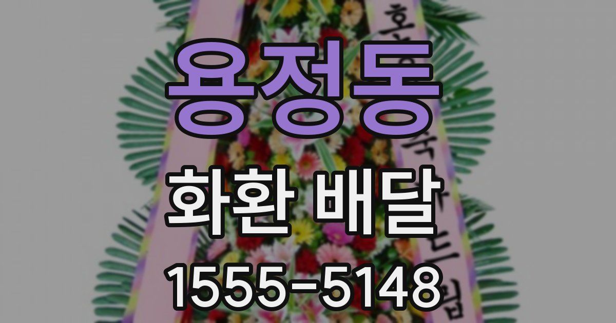 용정동 화환 배달