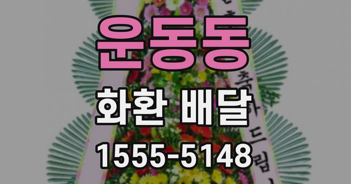 운동동 화환 배달