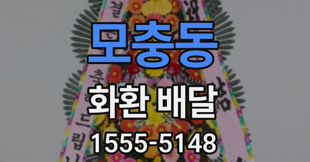 모충동 화환 배달
