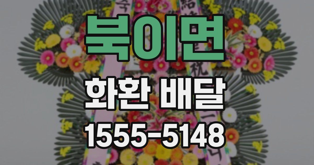 북이면 화환 배달