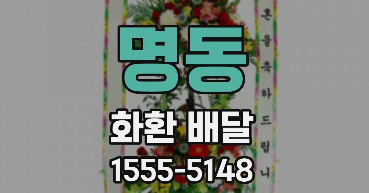 명동 화환 배달