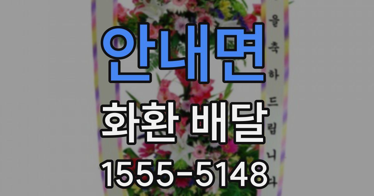 안내면 화환 배달