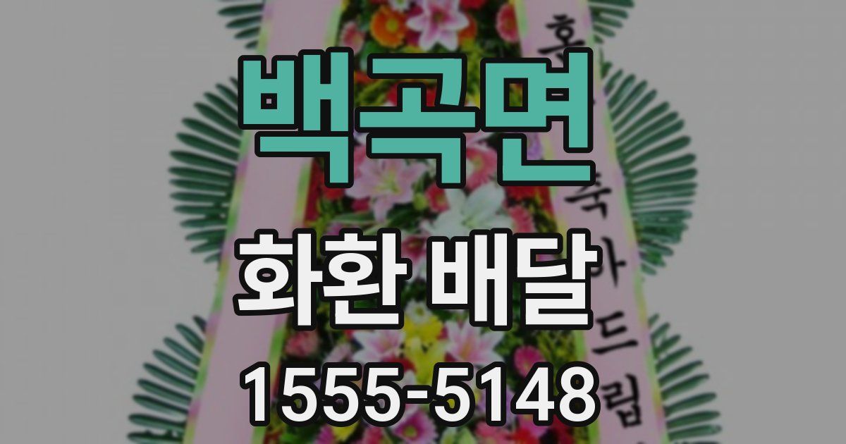 백곡면 화환 배달