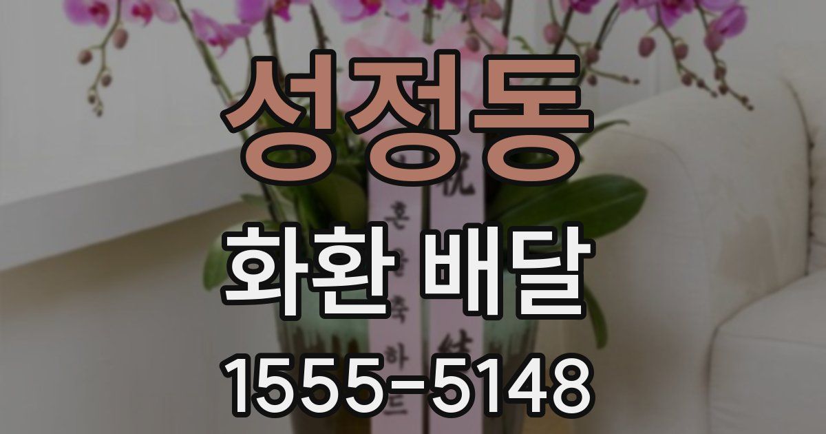 성정동 화환 배달