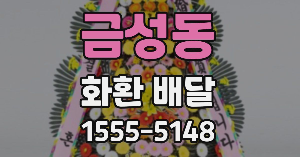 금성동 화환 배달