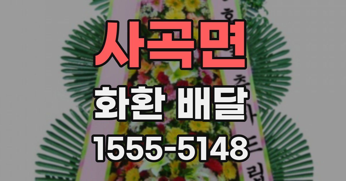 사곡면 화환 배달