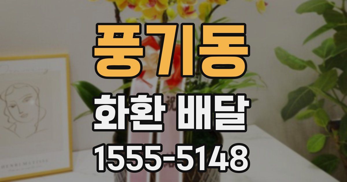 풍기동 화환 배달