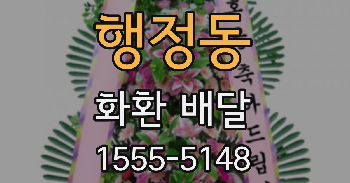 행정동 화환 배달