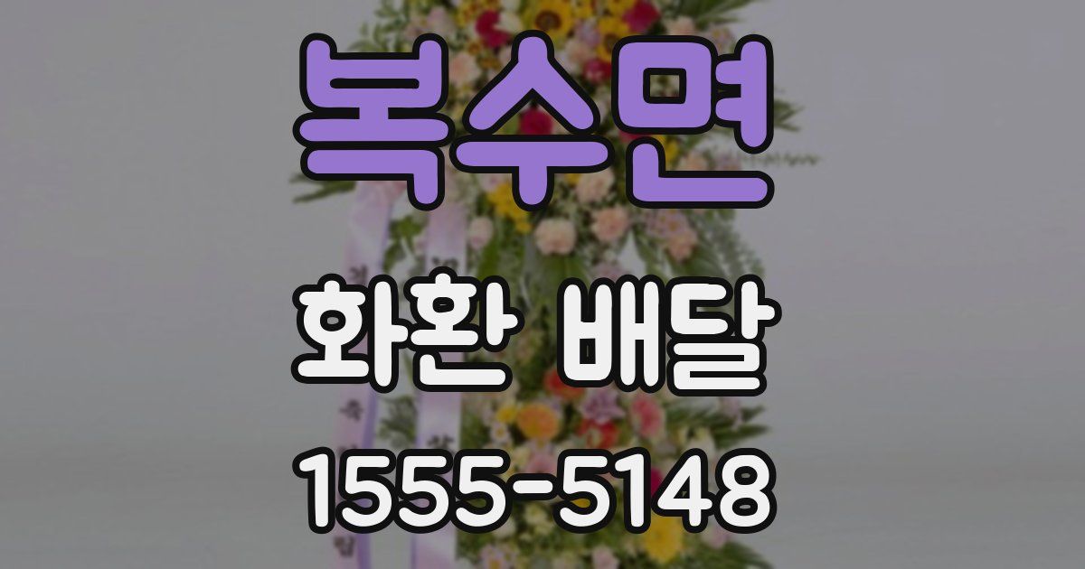 복수면 화환 배달