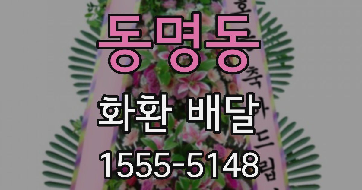 동명동 화환 배달