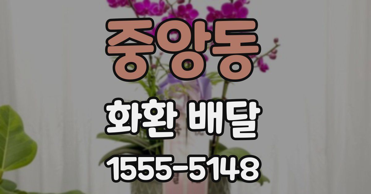 중앙동 화환 배달