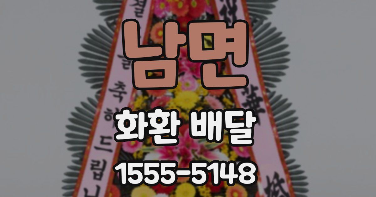 남면 화환 배달