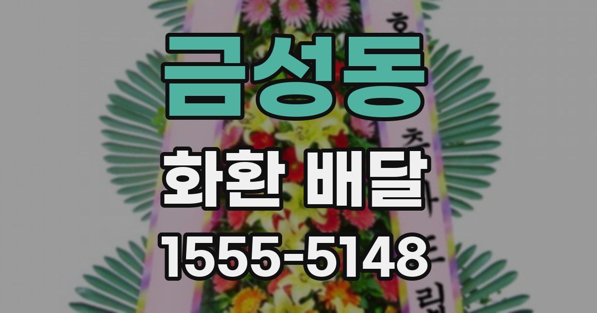 금성동 화환 배달