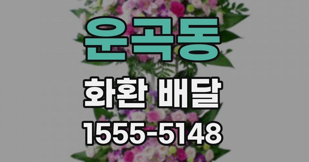 운곡동 화환 배달