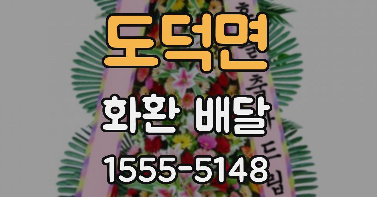 도덕면 화환 배달