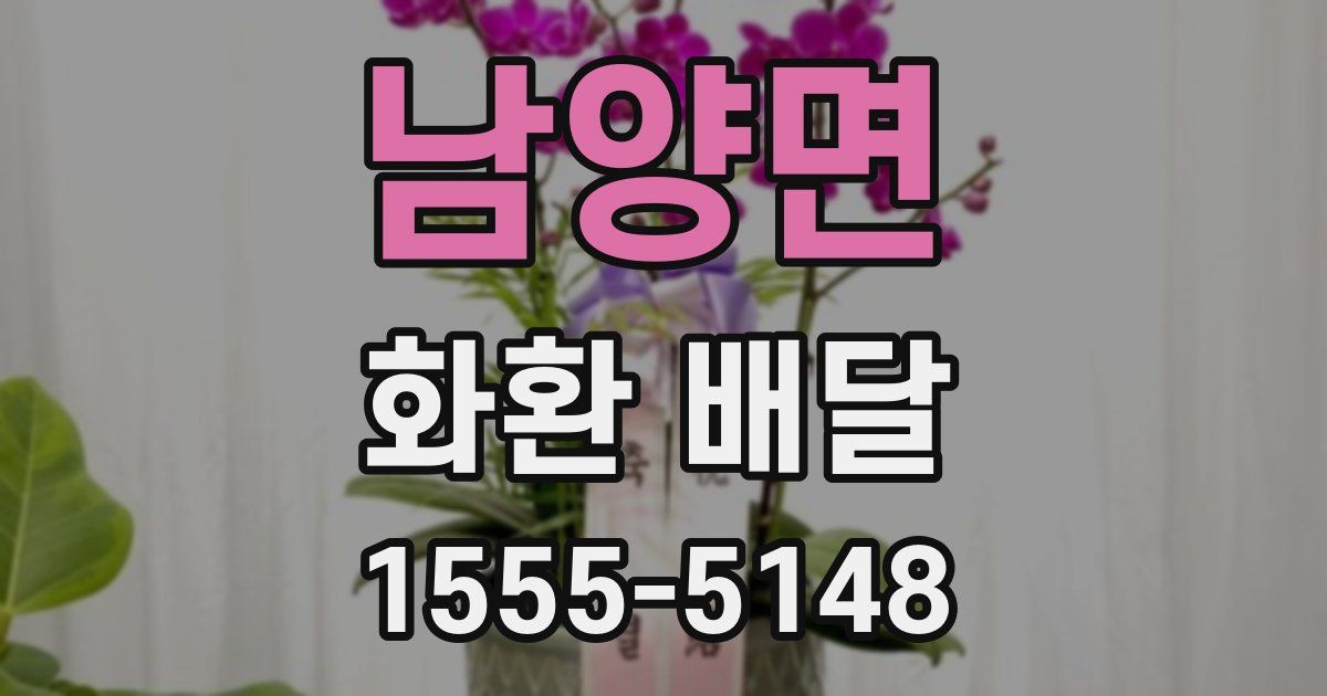 남양면 화환 배달