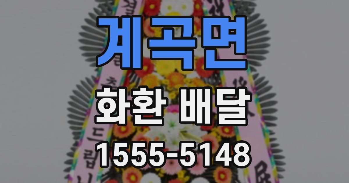 계곡면 화환 배달